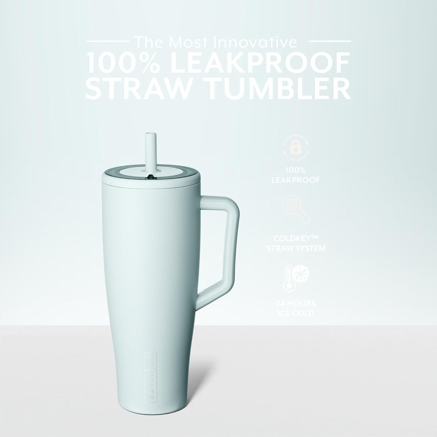 BrüMate Era 40 oz Tumbler with Handle and Straw - Blue Agave