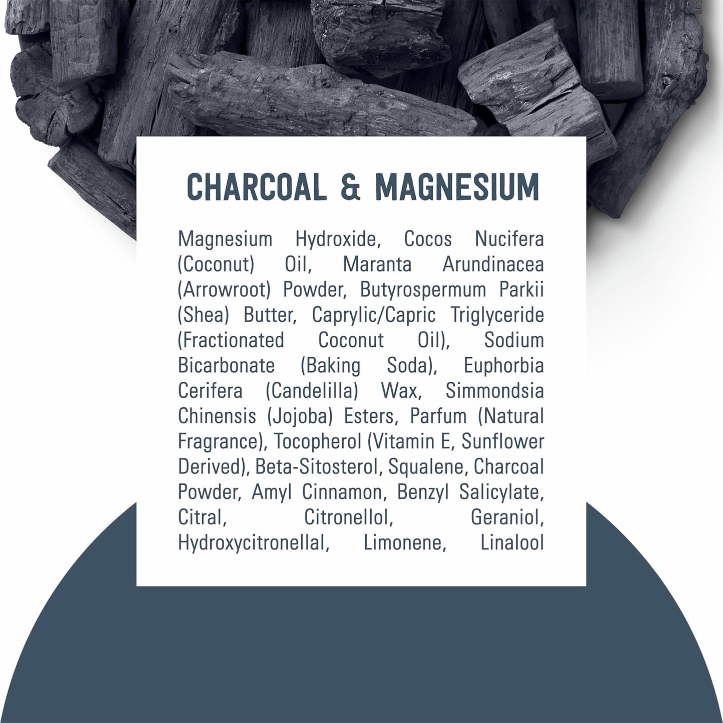 Natural Deodorant Stick Charcoal & Magnesium