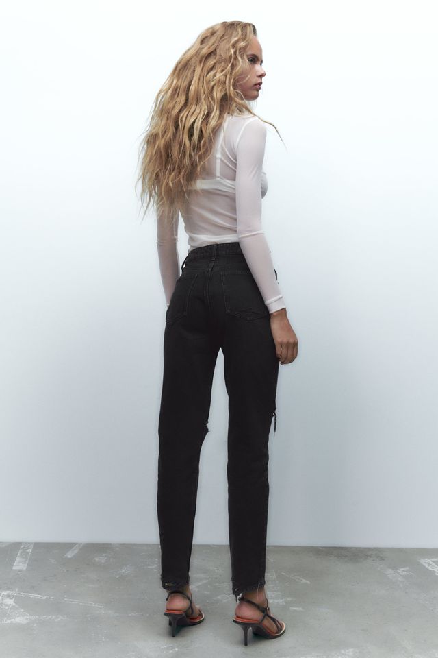 Jeans TRF Mom Fit Rotos