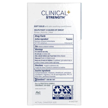 Clinical Strength Soft Solid Antiperspirant Deodorant