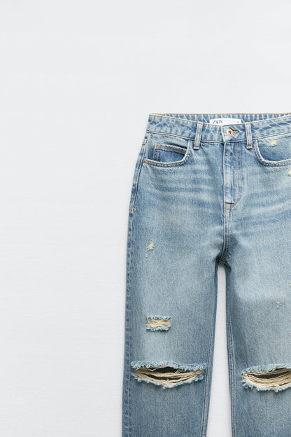 Jeans Z1975 Ripped Mom Fit Rotos