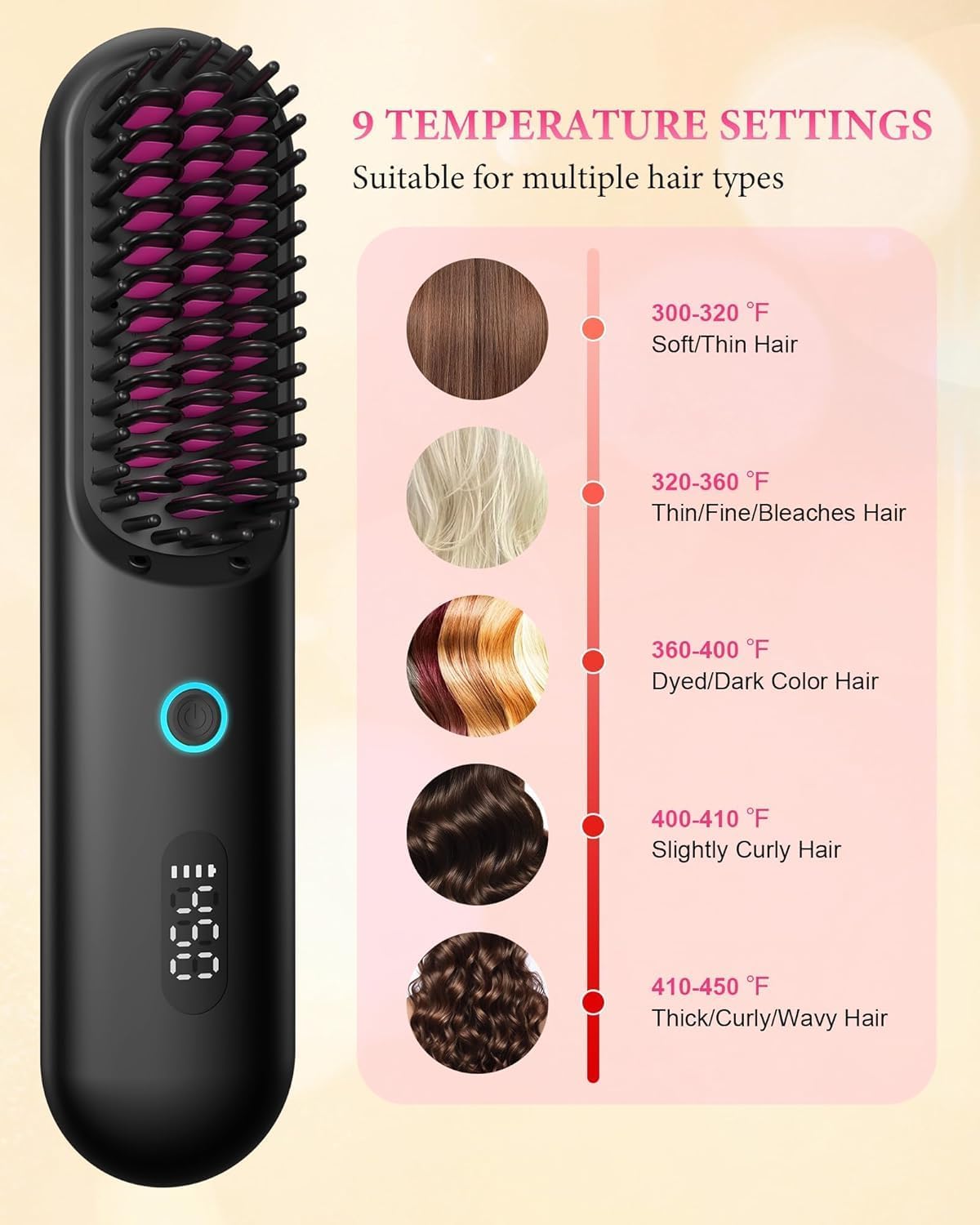 Porta Pro Plasma Cordless Hair Straightener Brush