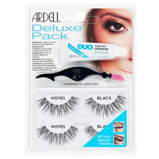 Deluxe Pack Lashes Wispies Black with Applicator
