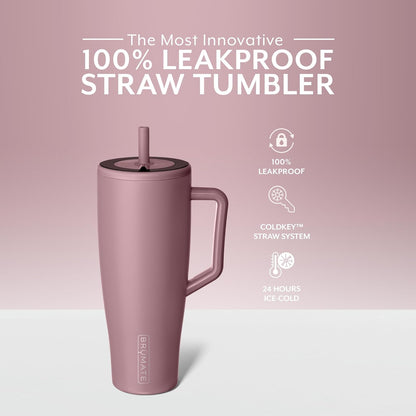 BrüMate Era 40 oz Tumbler with Handle and Straw - Rose Taupe