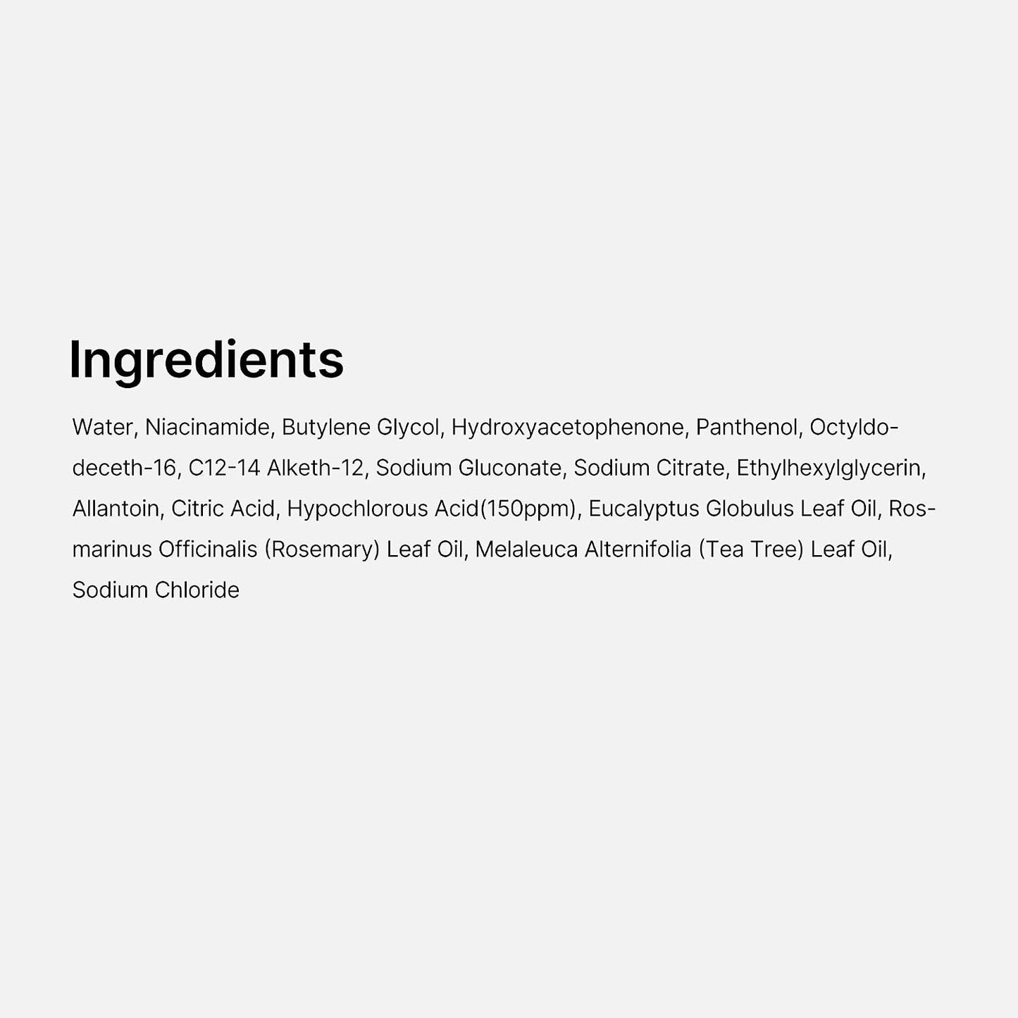 Hypochlorous Acid Power Soothing Spray