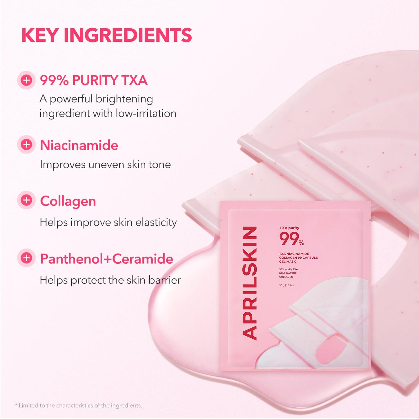 TXA Pink Capsule Gel Mask