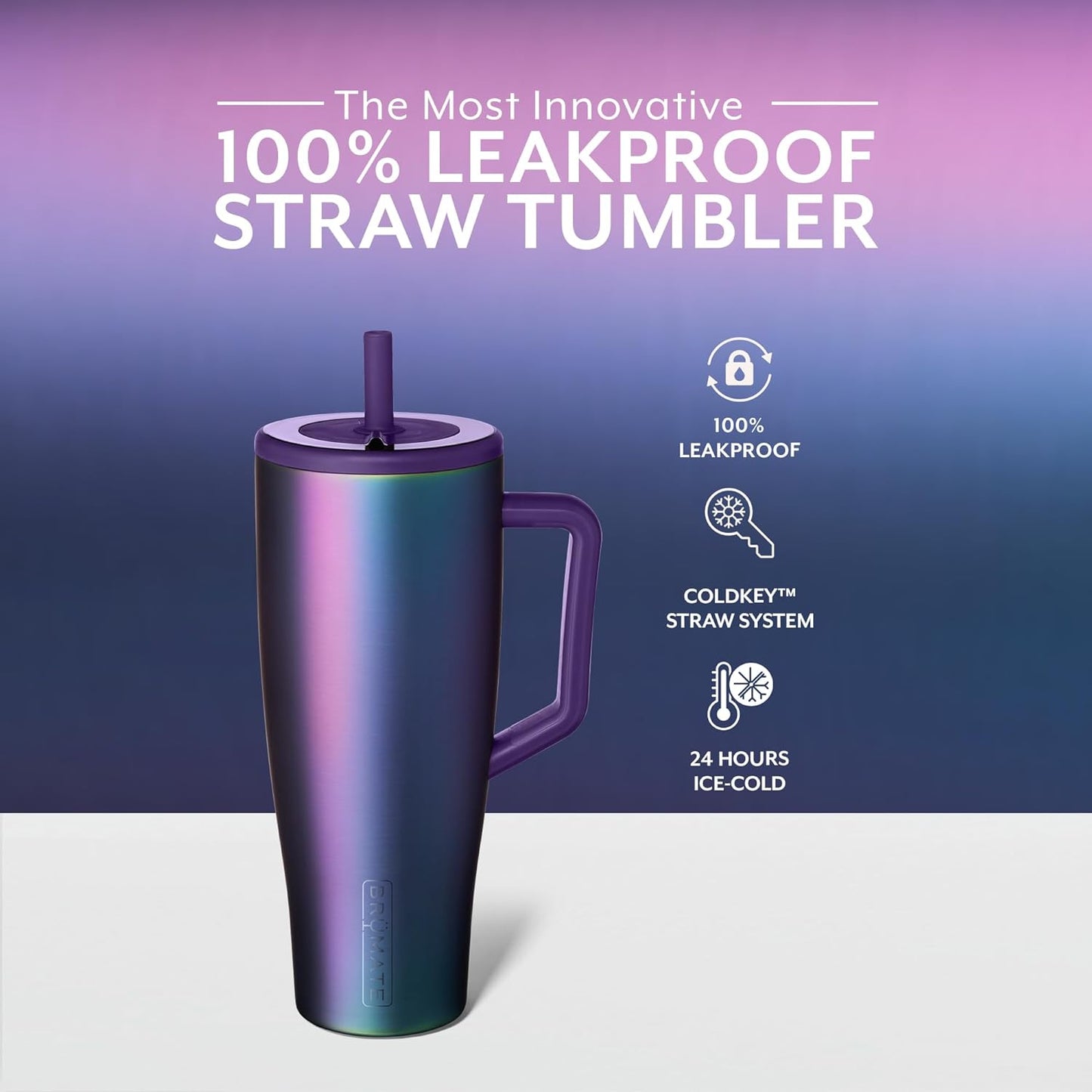 BrüMate Era 40 oz Tumbler with Handle and Straw - Dark Aura