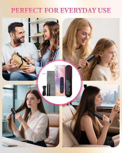 Porta Pro Plasma Cordless Hair Straightener Brush