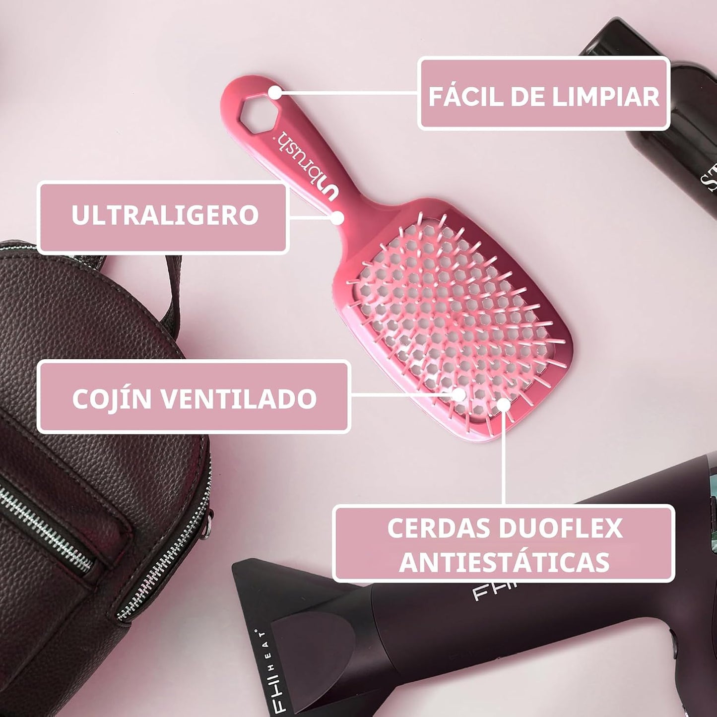 UNbrush Detangling Hair Brush Pastel