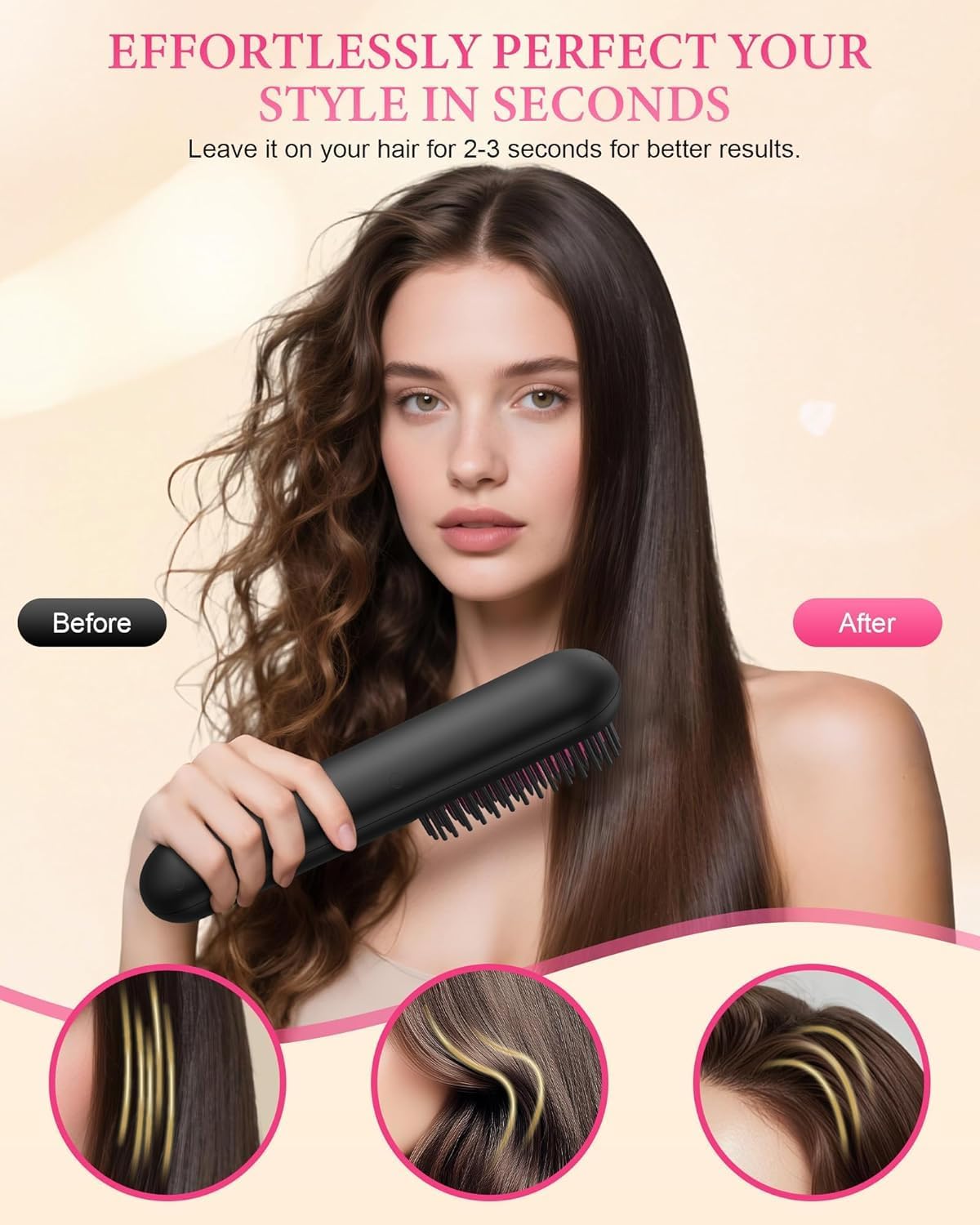 Porta Pro Plasma Cordless Hair Straightener Brush