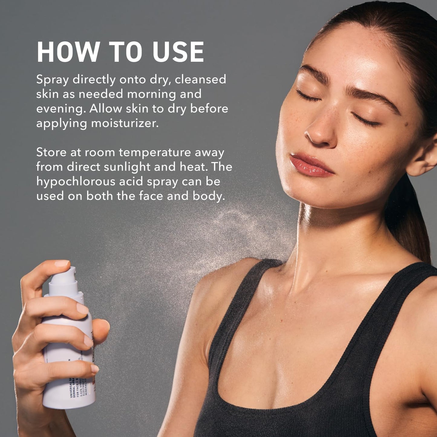 Universal Skin Solution Hypochlorous Acid Spray For Face + Body