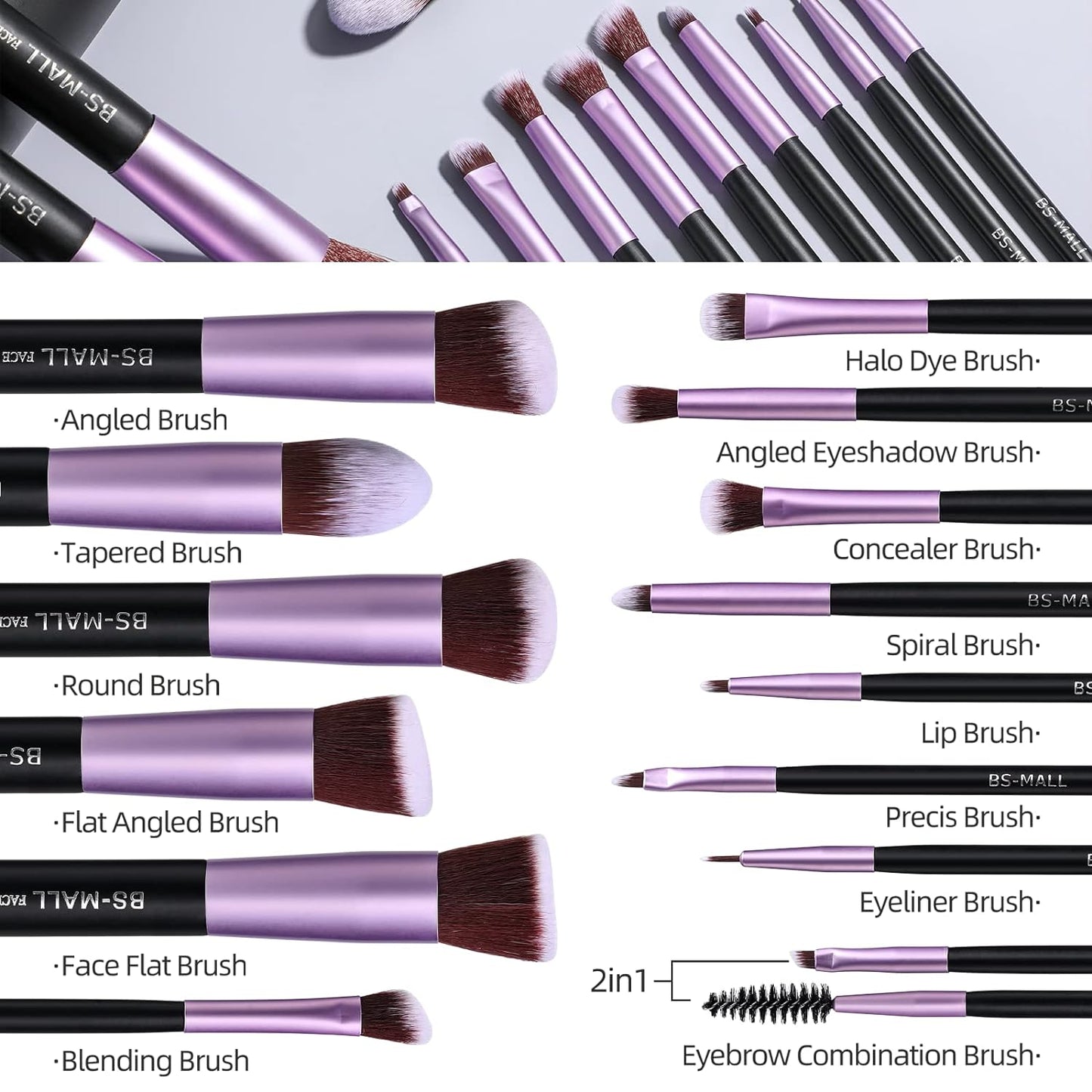 14 Pcs Makeup Brush Collection