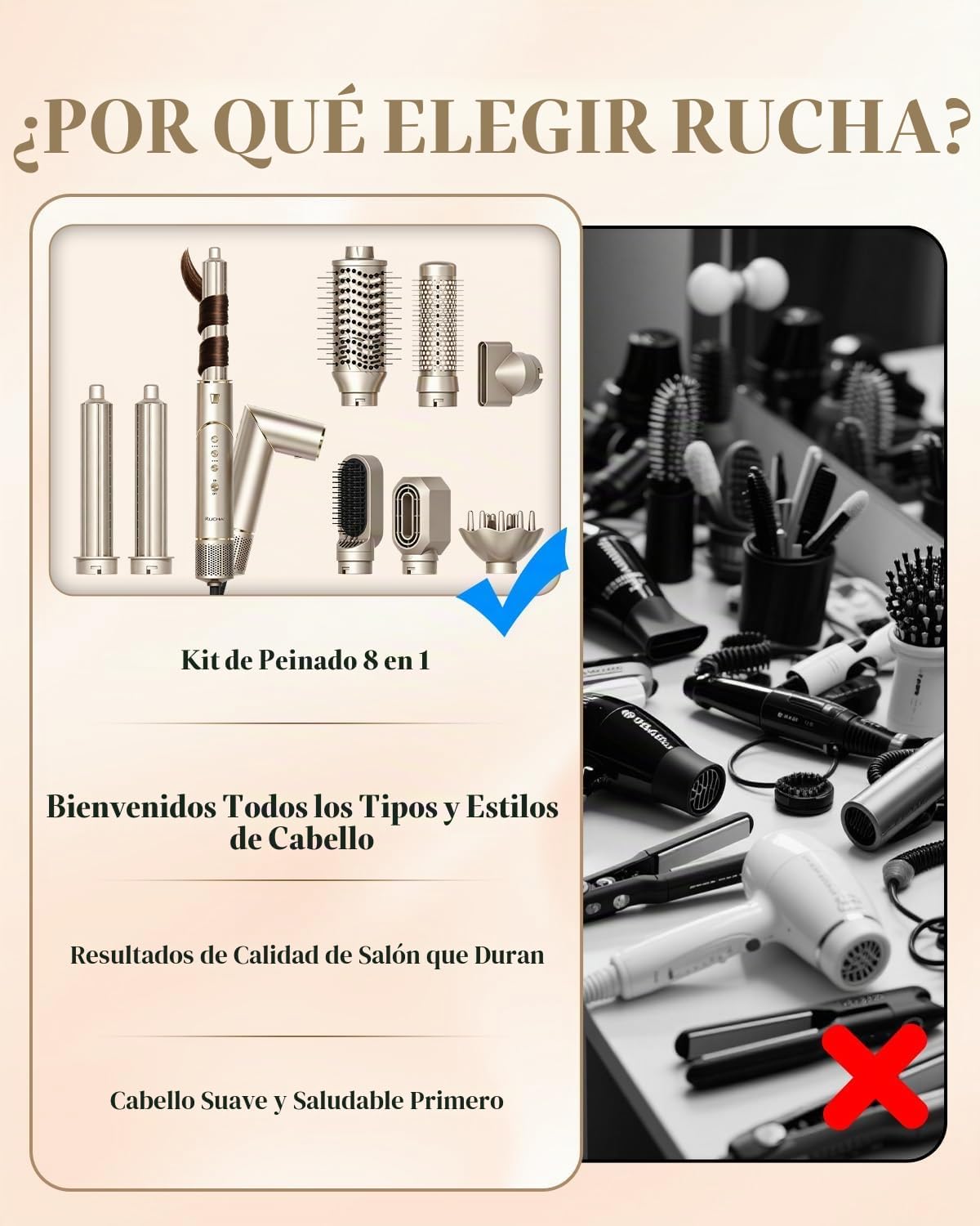 Rucha 8 in 1 Hair Multi-Styler