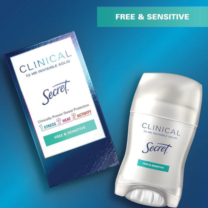 Clinical Strength Invisible Solid Antiperspirant Deodorant Free & Sensitive