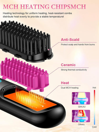 Porta Pro Plasma Cordless Hair Straightener Brush