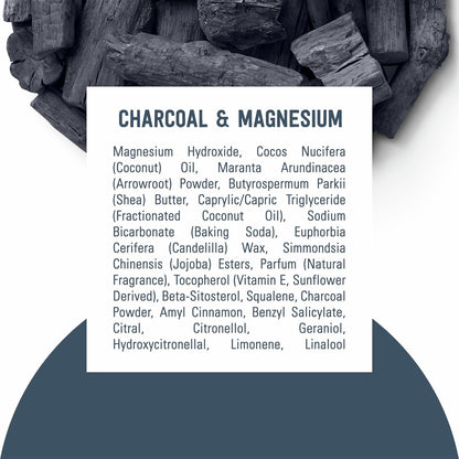 Natural Deodorant Stick Charcoal & Magnesium