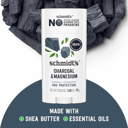 Natural Deodorant Stick Charcoal & Magnesium