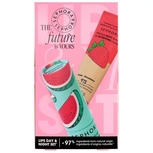 Day & Night Hydrating Lip Set - Strawberry + Watermelon