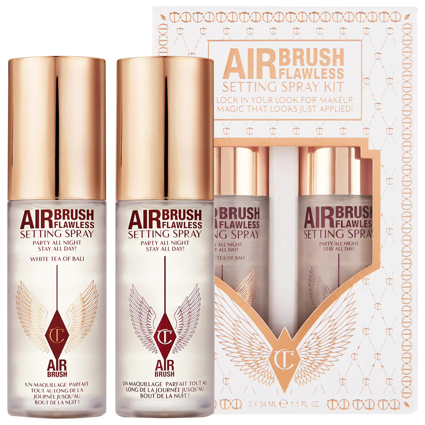 Mini Airbrush Flawless Setting Spray Duo Set